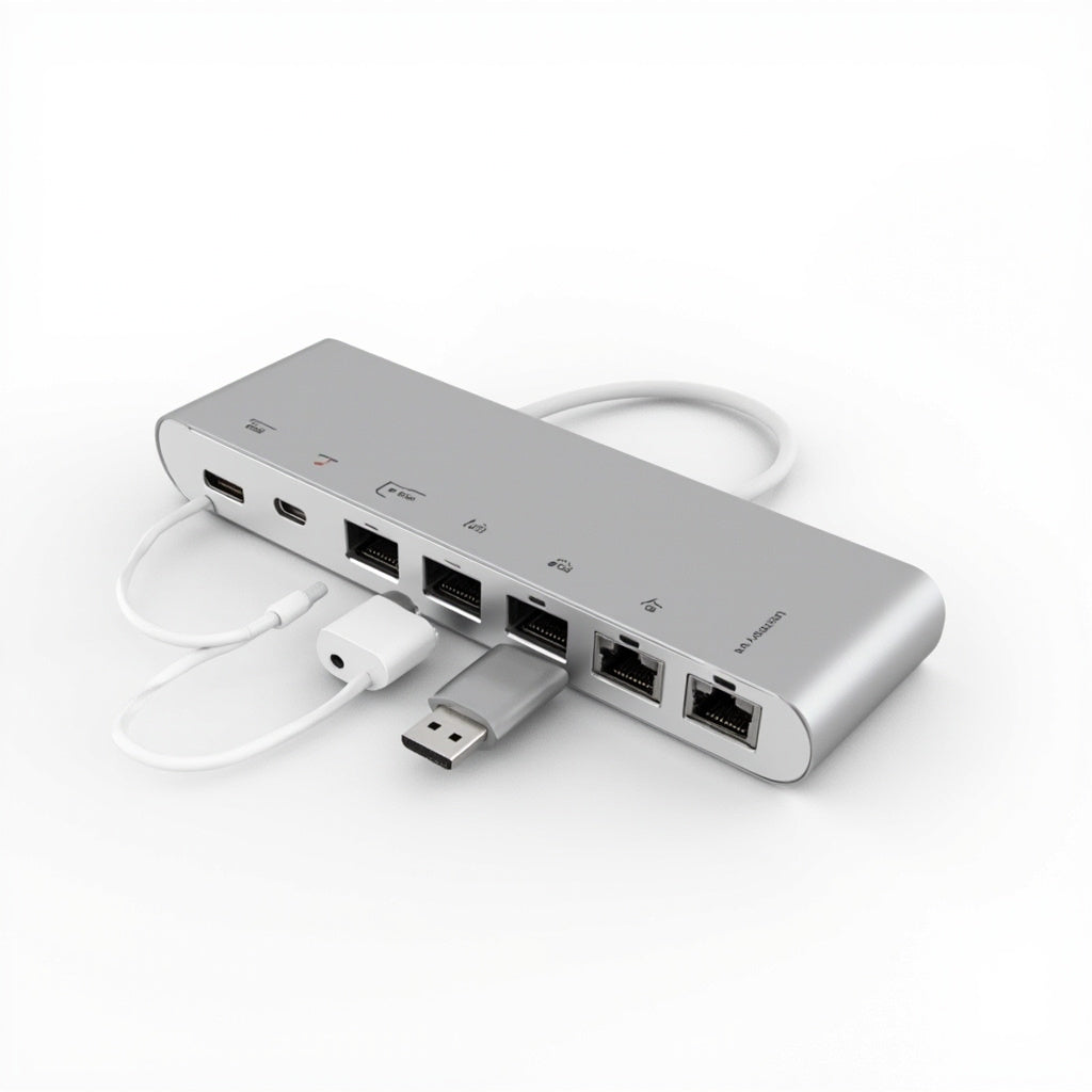 7-in-1 USB-C Hub Adapter - 4K HDMI Gigabit Ethernet SD TF PD