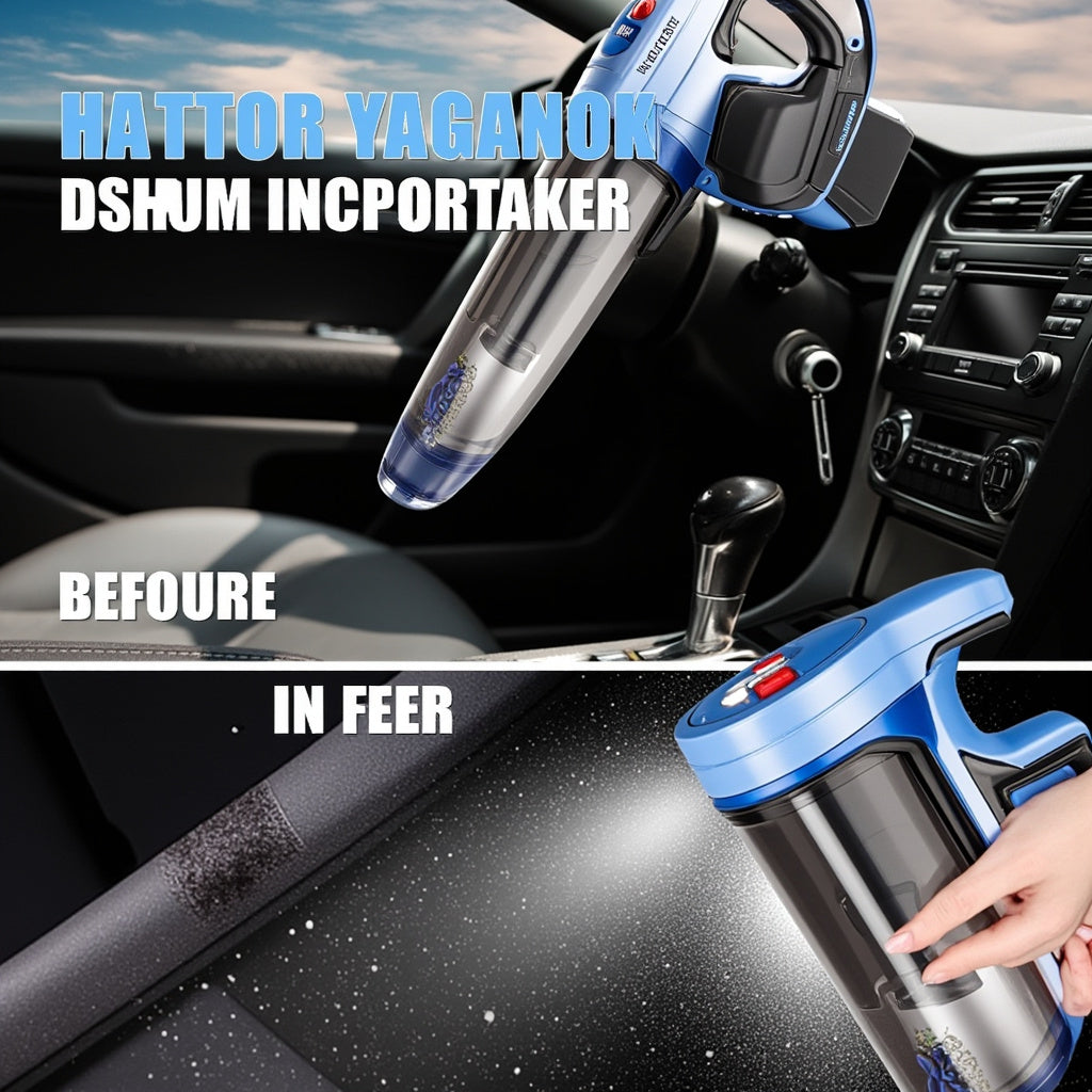 Portable Car Vacuum 12V - Mini Handheld Vacuum for Car and Home