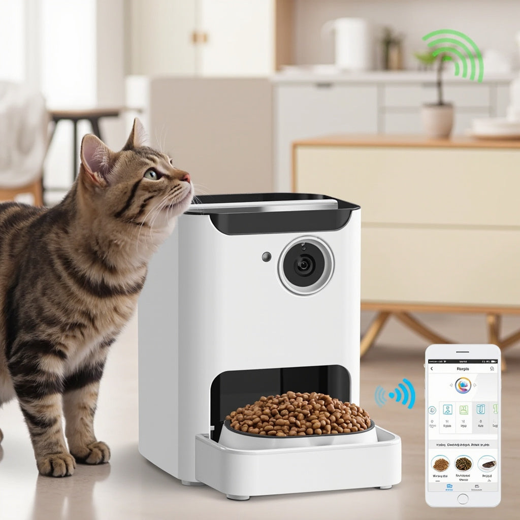 Smart Automatic Pet Feeder with Camera WiFi - Feed From Anywhere