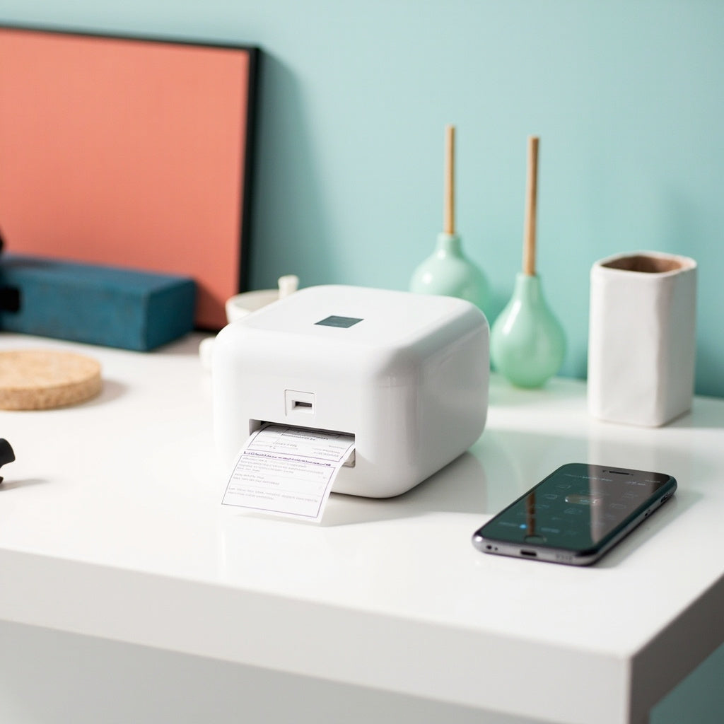 Mini Portable Bluetooth Thermal Printer - Mobile Printer for Labels and Photos