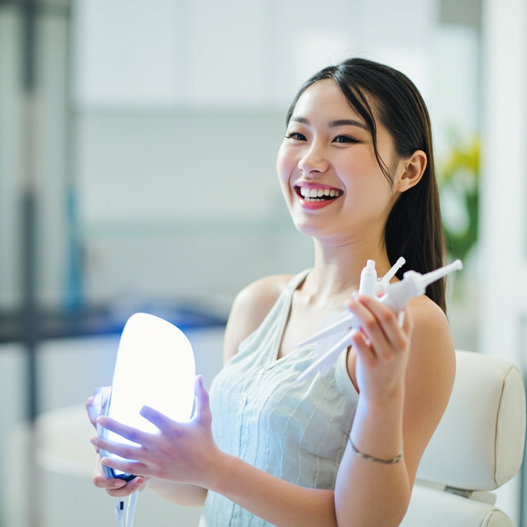 Teeth Whitening LED Light Kit with 16ml Gel Syringes