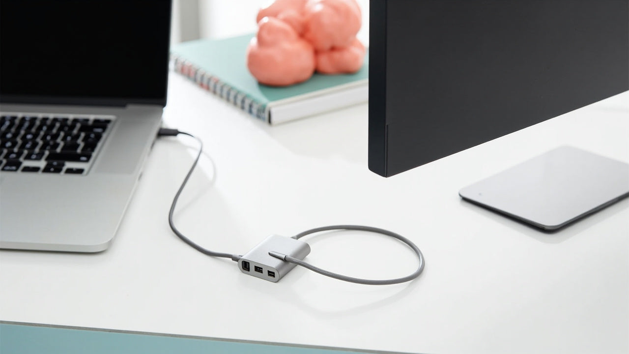 7-in-1 USB-C Hub Adapter - 4K HDMI Gigabit Ethernet SD TF PD